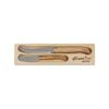 Laguiole Jean Neron 2pc Cheese Knife & Spreader Set - Olive