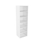 Lugna 1536 x 450 x 380mm White 5 Shelf Storage Cabinet - White