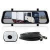 Elinz K Series 9.6" Full Screen Display Clip-on Mirror Monitor Surface Mount Ahd 1080p Rear Camera White 10m Cable