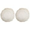 2PK LVD Cinque Cotton Cushion Pillow 48x48cm Round - White
