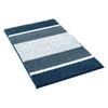 Barelli 80cm x 50cm Chenille Blue Two Tone Non-Slip Bath Mat
