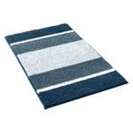Barelli 80cm x 50cm Chenille Blue Two Tone Non-Slip Bath Mat