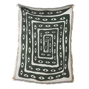 Anycozy Green Eye Snake Throw Blanket Home Decor Mat