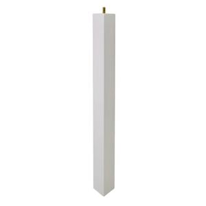 Adoored 53 x 53 x 710mm White Square Pine Furniture Leg