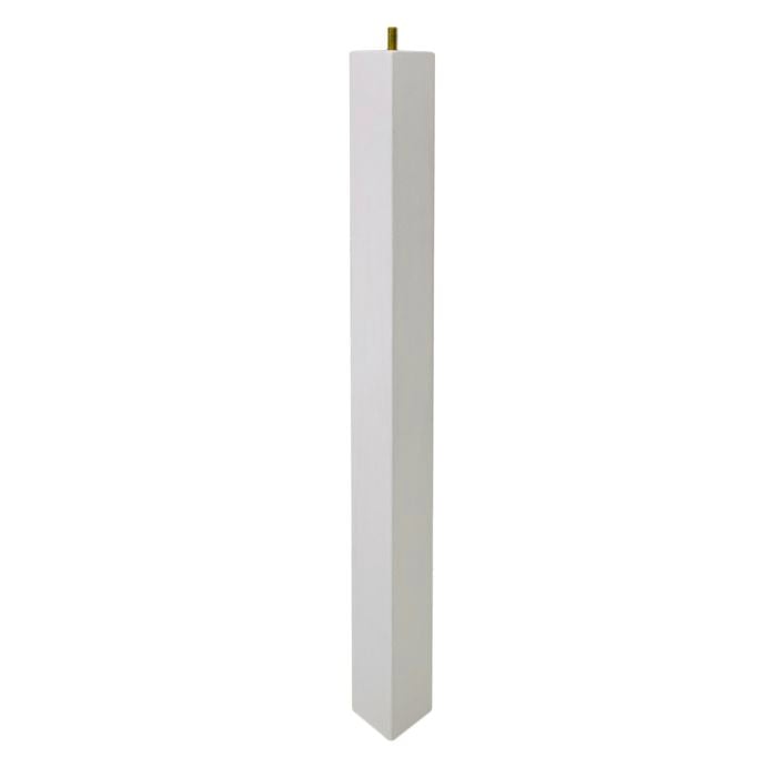 Adoored 53 x 53 x 710mm White Square Pine Furniture Leg