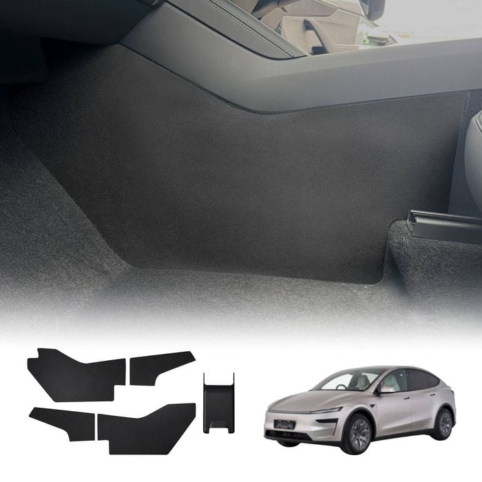 AUSGO Centre Console Side Kick Protector Mats for Tesla Model Y L 6-Seat 2026-Onwards 5PCS