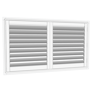 EasyAS 1510 x 900mm White Adjustable Plantation Shutter