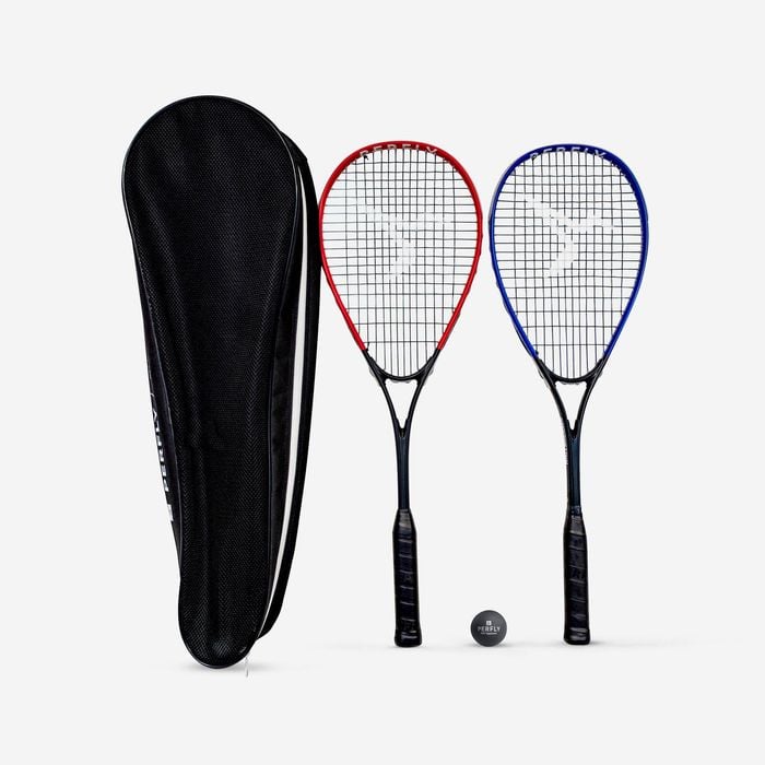 Decathlon - Squash Racket Set Wallbreaker 165 Club (2 Rackets/1 Red Dot Ball) - No Size