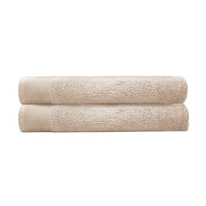 Bambury Elvire Set Of 2 Bath Sheets - Buff
