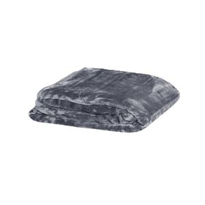 350gsm Soft Plain Faux Mink Blanket Single / King Single 160x220 Cm Shark