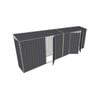 Build-a-Shed 0.8 x 6 x 2m Skillion Shed with Single and Double Hinged Side Doors - Grey