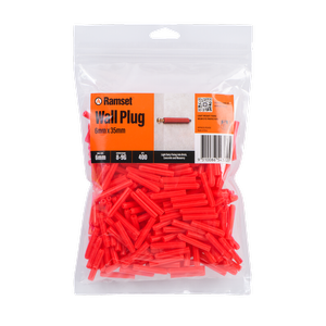 Ramset 6 x 35mm Red Wall Plugs - 400 Pack