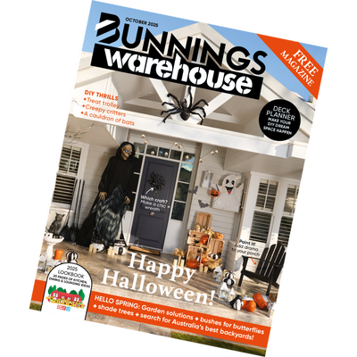 Bunnings magazine October edition front cover.