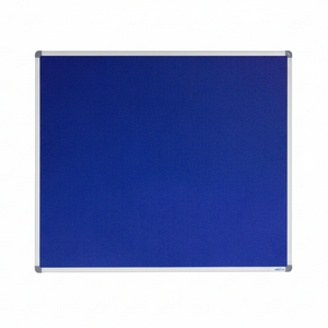 Corporate Felt Pinboard Aluminium Frame 1200x1200mm Blue
