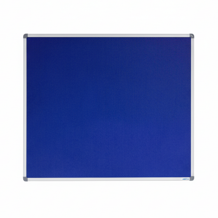 Corporate Felt Pinboard Aluminium Frame 1200x1200mm Blue