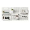 Kitchee Pegboard Wall Organiser Storage Kit 18 with Hooks and Baskets White