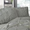Fabric Fantastic Diamond Pintuck Premium Ultra Soft Queen size Pillowcases 2-Pack -Grey