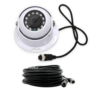 Elinz Dome Reversing Camera 4 PIN Heavy Duty Mic CCD IR Colour 12V/24V Car Truck Caravan 120Â° View