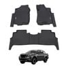 AUSGO Car Floor Mats for Nissan Navara NP300 D23 Dual Cab 2015-2025 Without Rear Floor Cup Holder All-Weather Floor Liners