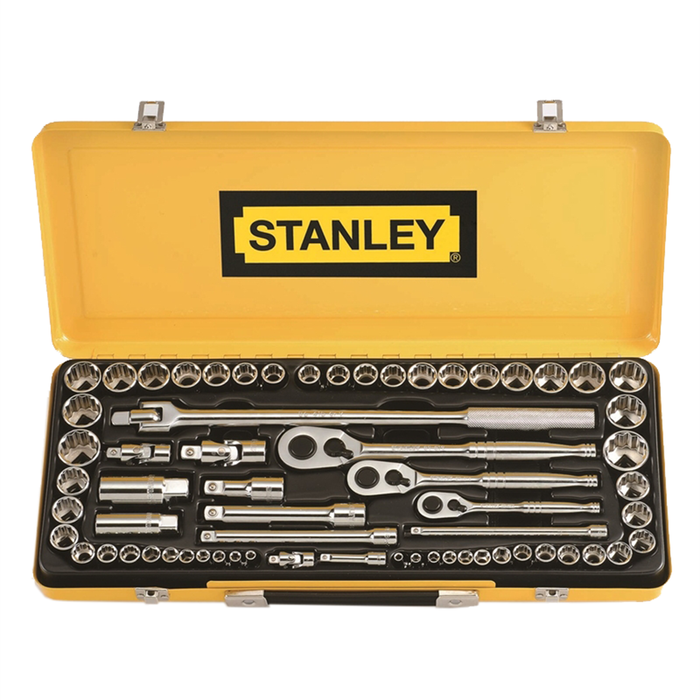 Stanley 64 Piece 1/4" 3/8" And 1/2" Drive Socket Set