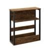 Levede 2-Tier Industrial Side Table with Storage Shelf