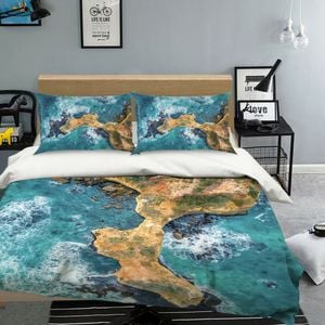 3D Ocean Waves 208 Bed Pillowcases Quilt Queen Size