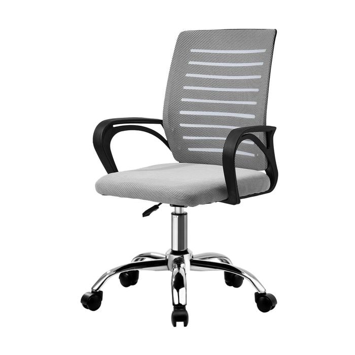 Oikiture Mesh Office Chair Computer Desk Seat Home Work Grey