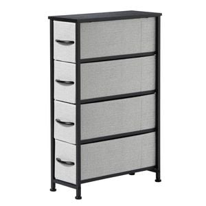 Sherwood Luna 4 Chest Of Drawers Tallboy Dresser Storage Wooden Desk Grey