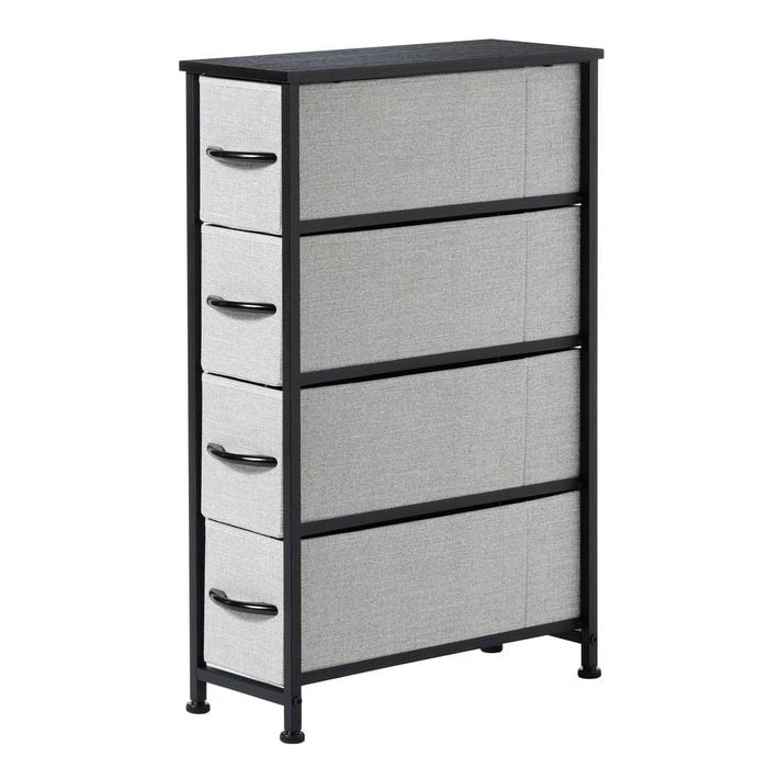 Sherwood Luna 4 Chest Of Drawers Tallboy Dresser Storage Wooden Desk Grey
