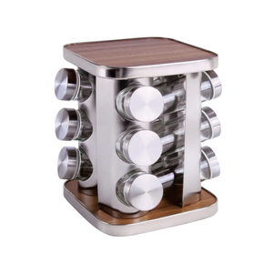 Clevinger Rotating Herbs & Spice Rack Set with 12 Jars
