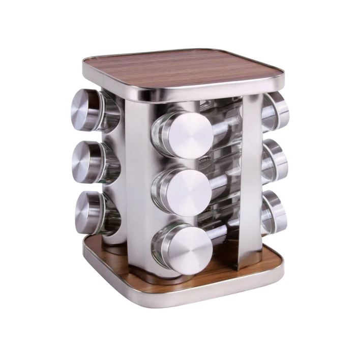 Clevinger Rotating Herbs & Spice Rack Set with 12 Jars