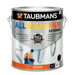 Taubmans 4L Black Low Sheen All Weather Exterior Paint