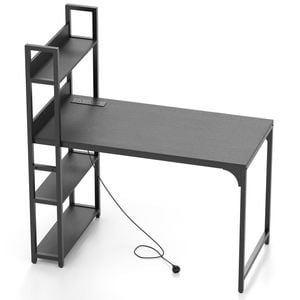Costway 120cm Office Computer Desk Study Writing Table Workstation Black