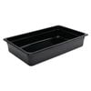 Vogue Gastronorm Food Pan Polycarbonate Black Gn 1/1 100mm Commercial Kitchen Storage