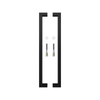 Rolltrak 600mm Matte Black Barn Door Square Double Pull Handle