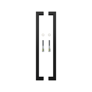 Rolltrak 600mm Matte Black Barn Door Square Double Pull Handle