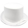 SATIN TOP HAT Costume Party Cap Fancy Dress Trilby Fedora One Size White