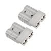 Narva 50A Grey Heavy-Duty Connector Housing with Copper Terminals - 2 Pack