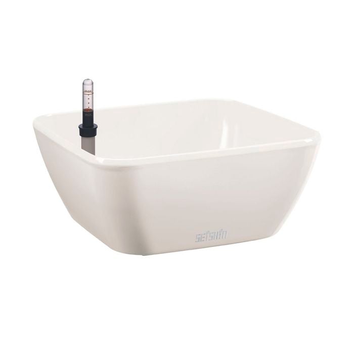 Eden 22cm White Self Watering Low Bowl Planter