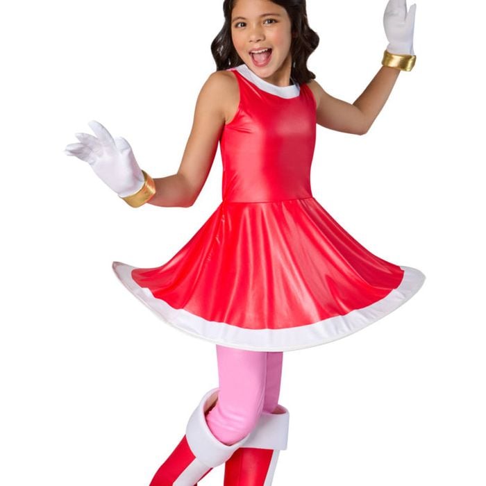 Deluxe Girls Amy Rose Sonic The Hedgehog Costume - Small