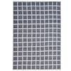 Handwoven Checkered Rug-Lattice 6388-Charcoal Ivory-110x160cm