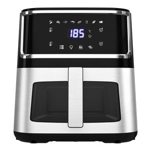 YOPOWER 10L Air Fryer with 8 Presets, Electronic Recipe