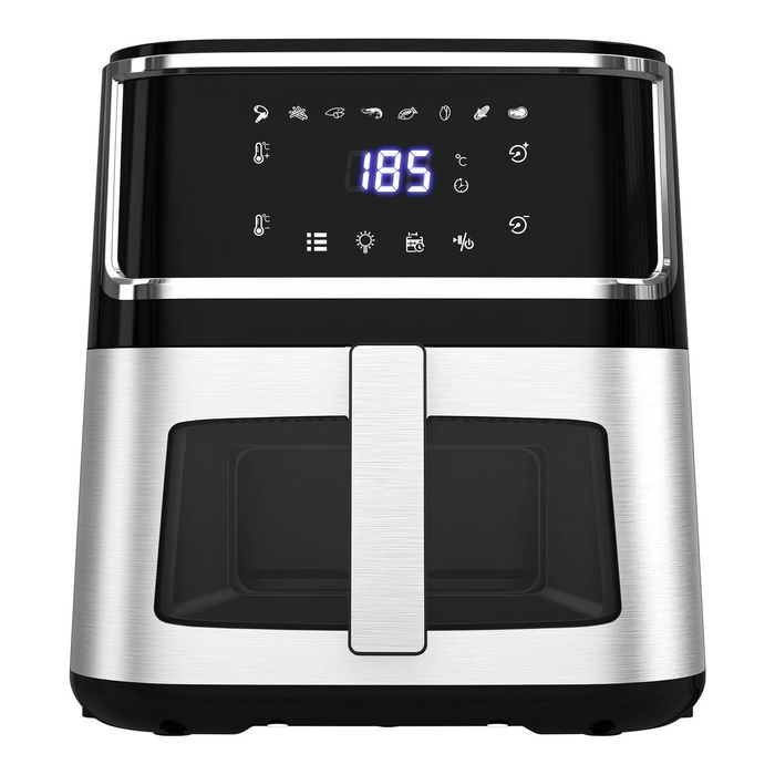 YOPOWER 10L Air Fryer with 8 Presets, Electronic Recipe