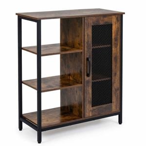 Costway Buffet Cabinet Coffee Bar Station Sideboard Adjustable Shelves