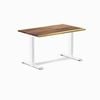 Desky Fixed Height Saman Hardwood Desk 120x75cm White Leg