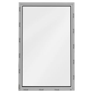 Polar     View 600 x 945mm Silver Grey Frosted Glass Fixed Panel Double Glazed Window