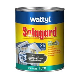 Wattyl 1L Woodland Grey Semi-Gloss Pre-tinted Solagard Exterior Paint