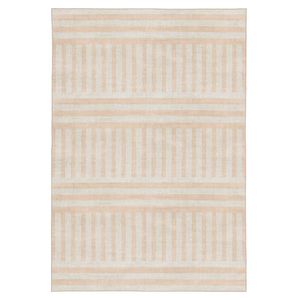 Loopsie-370cm X 270cm-tarija Stripe Printed Beige Washable Rug