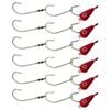 6x 40g TT Lures Bait Trolling Size 7/0 Tarpon Hooks Mackeral Rig - Pink