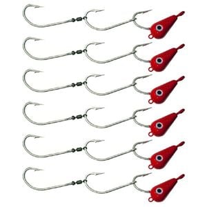 6x 40g TT Lures Bait Trolling Size 7/0 Tarpon Hooks Mackeral Rig - Pink